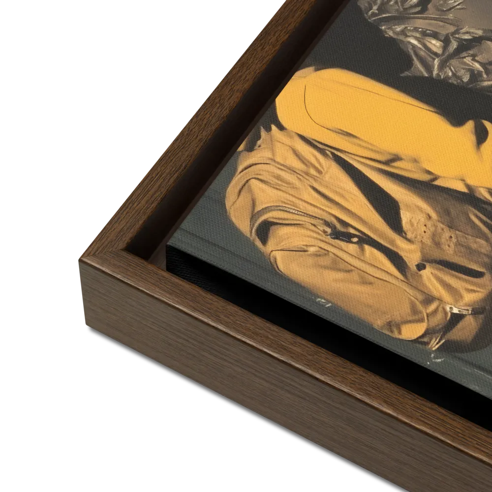Silent Reflection | Canvas with Brown Frame | 12″×12″