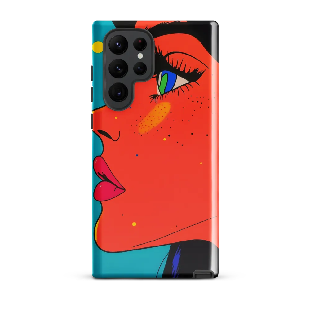 Vibrant Feminine Profile in Pop Art