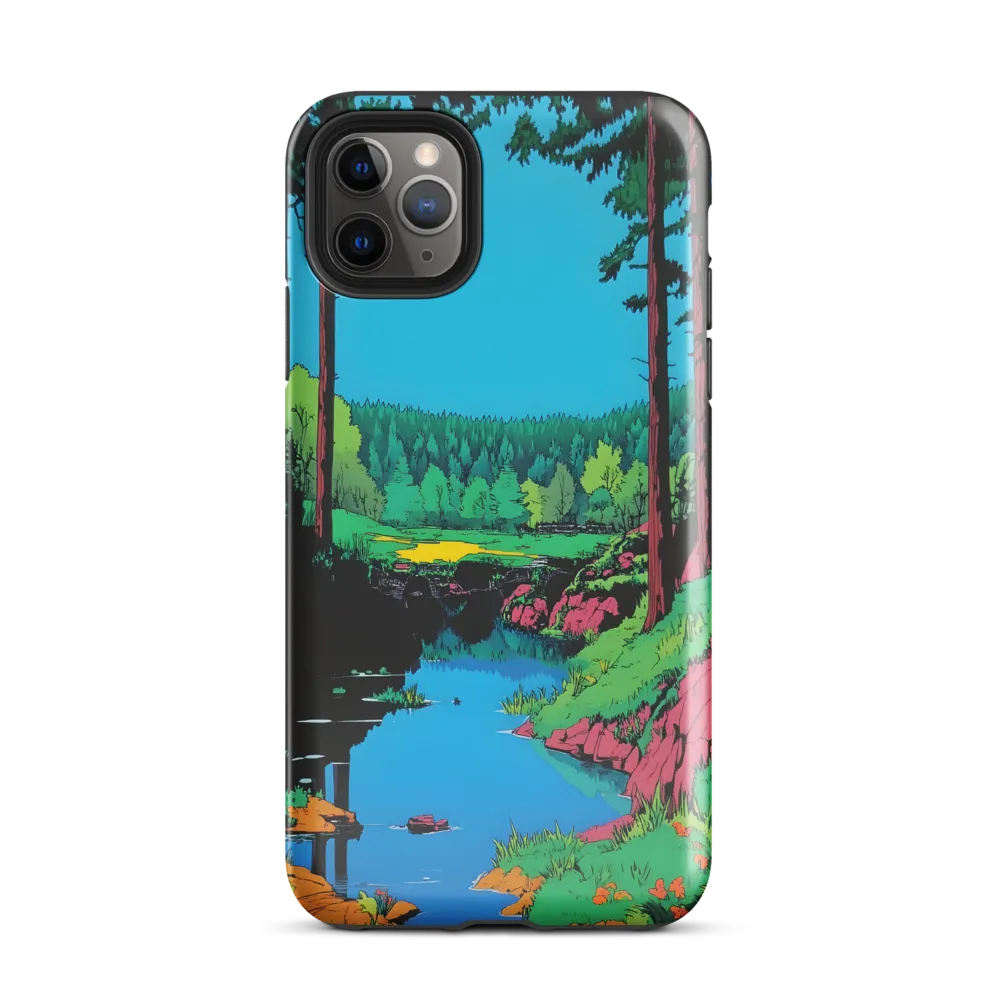 Tranquil Reflections: A Vibrant Landscape | Phone Case |  11 Pro Max | Tough Case | Glossy