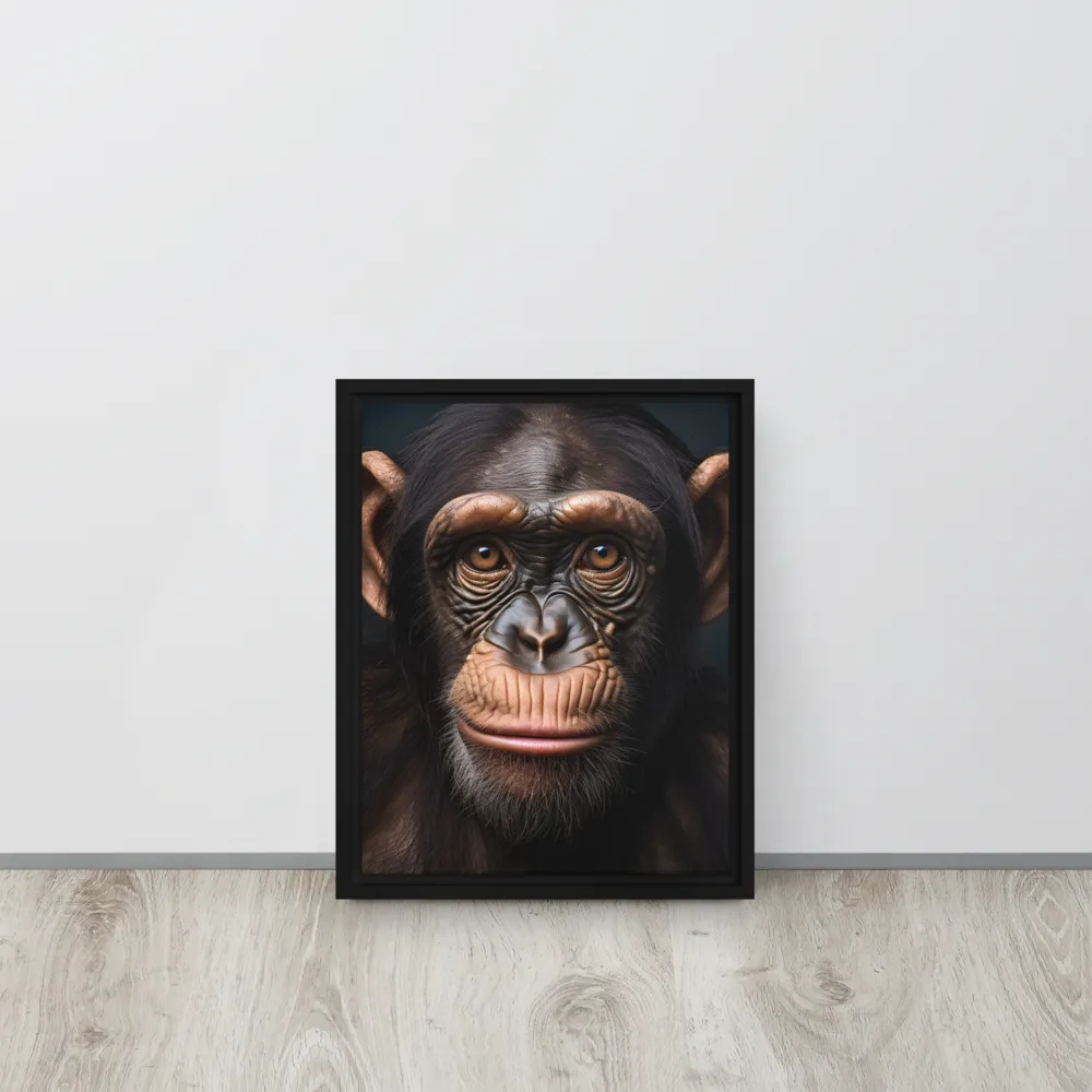 Whispers of Curiosity | Canvas with Black Frame | 11″×14″