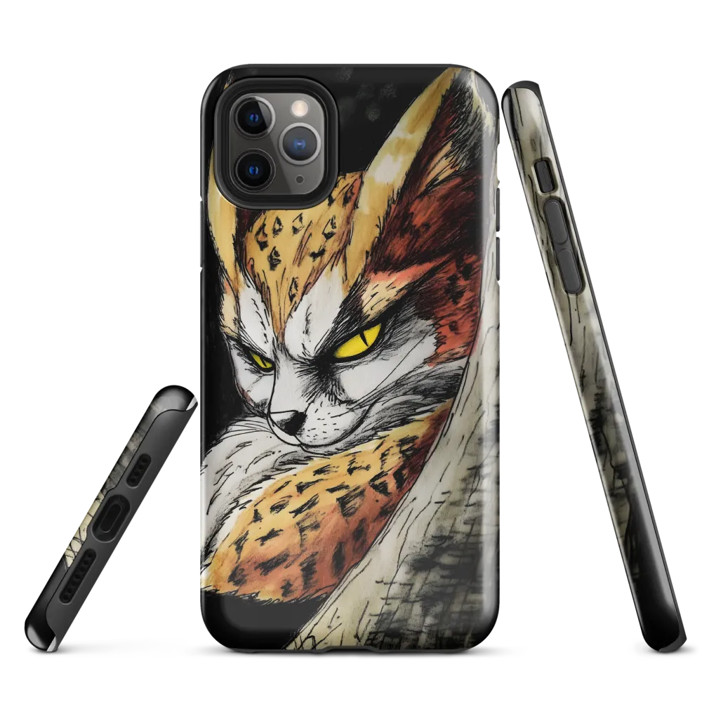 Fierce Gaze of the Wild Cat | Phone Case |  11 Pro Max | Tough Case | Glossy