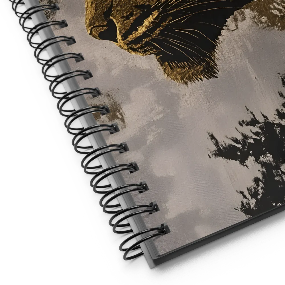 Majestic Silence: The Golden Tiger | Spiral Notebook