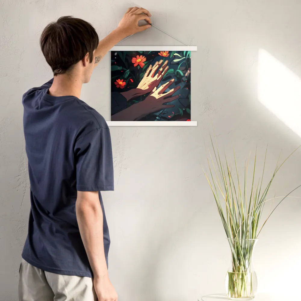 Whispers of Nature | Poster With White Wood Hanger | 14″×14″
