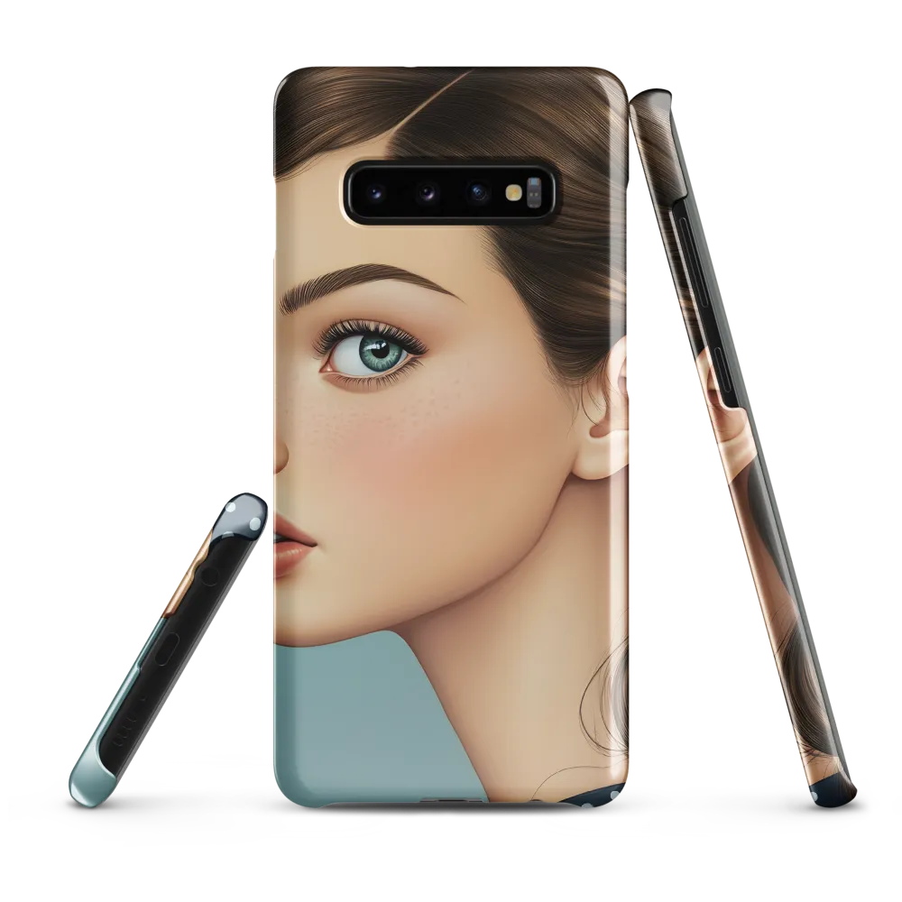 Captivating Gaze: A Modern Portrait | Phone Case |  S10 Plus | Snap Case | Glossy