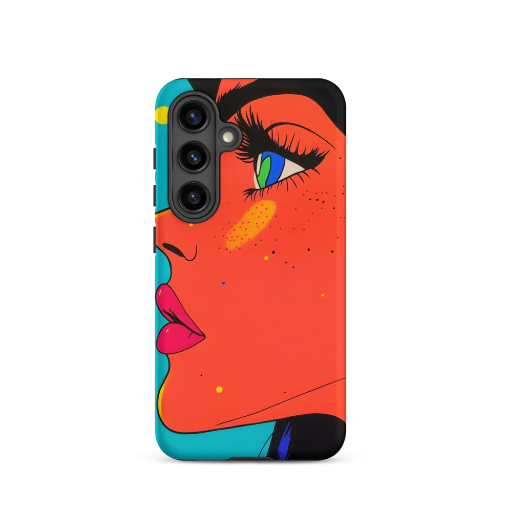 Vibrant Feminine Profile in Pop Art