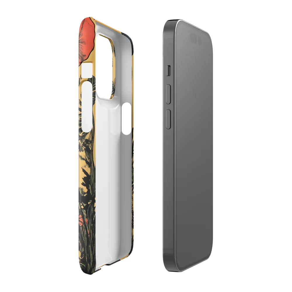 Floral Majesty: The Elephant's Sanctuary | Phone Case |  14 Pro | Snap Case | Glossy