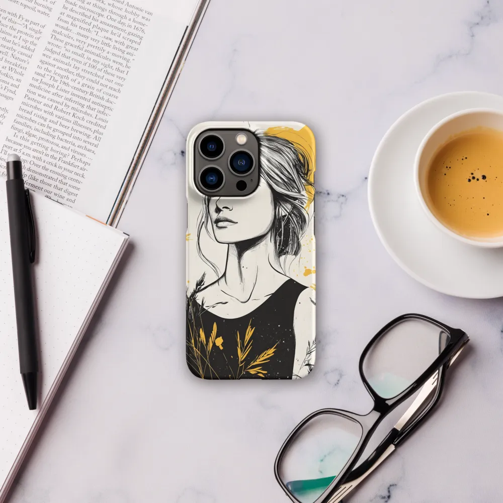 Golden Bloom — Portrait with Botanicals