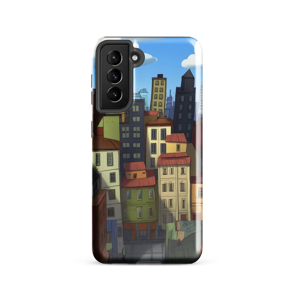 Urban Symphony: A Colorful Cityscape | Phone Case |  S21 | Tough Case | Glossy