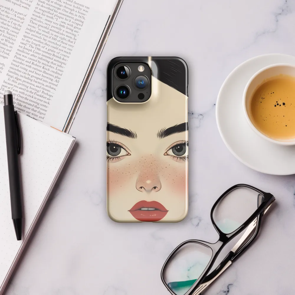Serenity Captured: A Modern Portrait | Phone Case |  15 Pro Max | Snap Case | Glossy