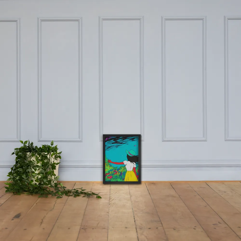 Whimsical Encounter | Poster with Black Frame | 12″×16″