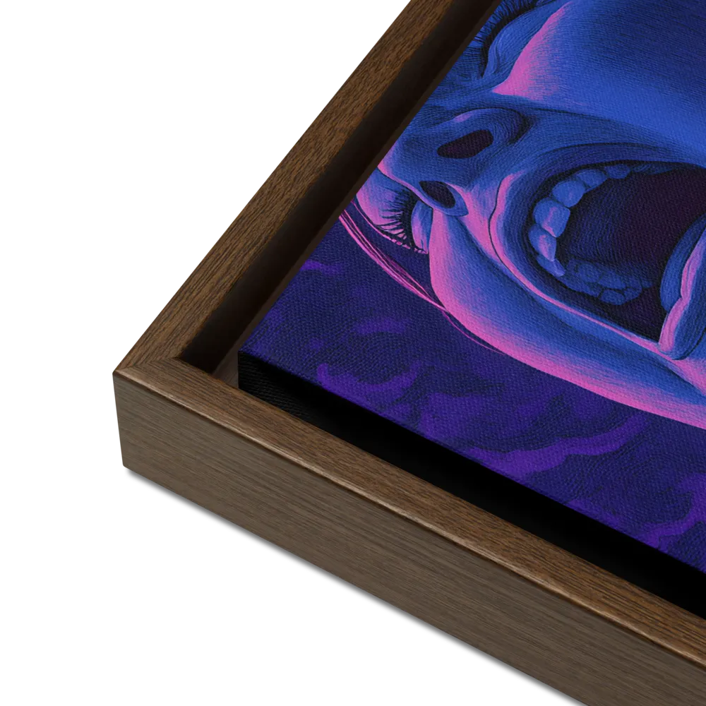 Echoes of Anguish | Canvas with Brown Frame | 16″×16″