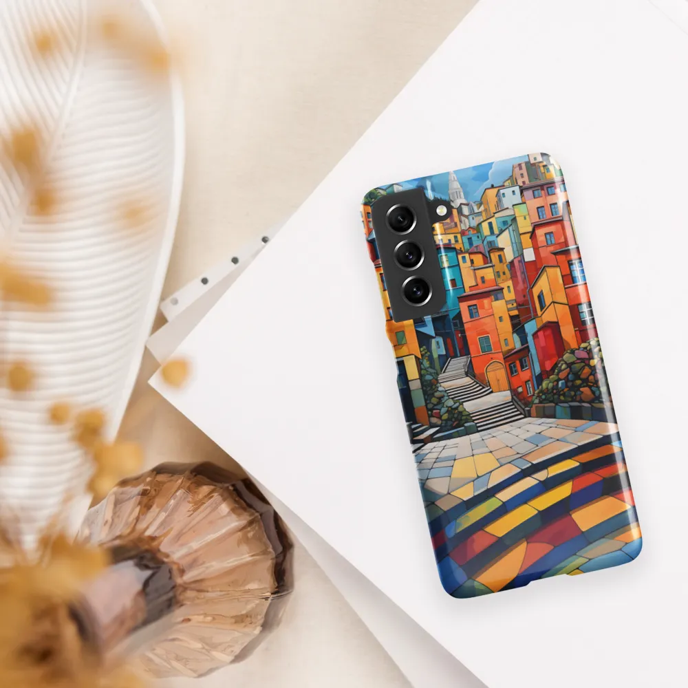 Vibrant Village: A Cubist Journey