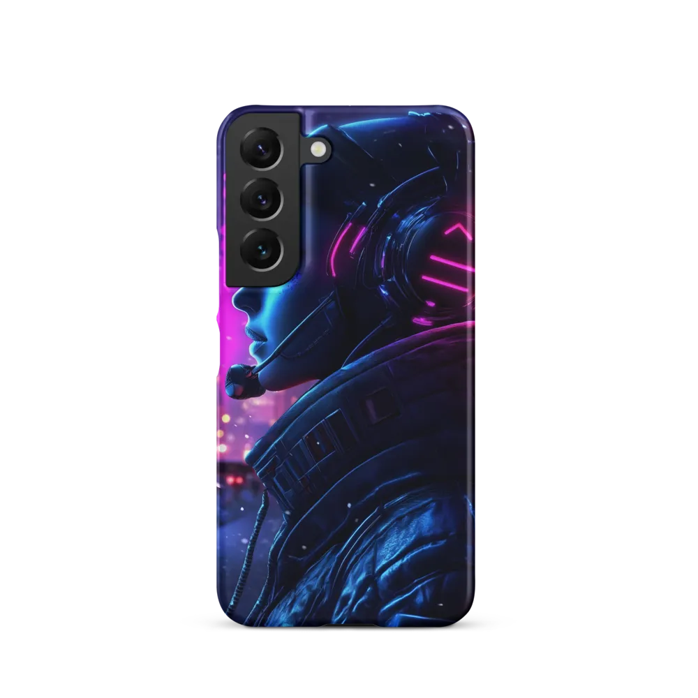 Dystopian Elegance: Cyberpunk Figure in Neon