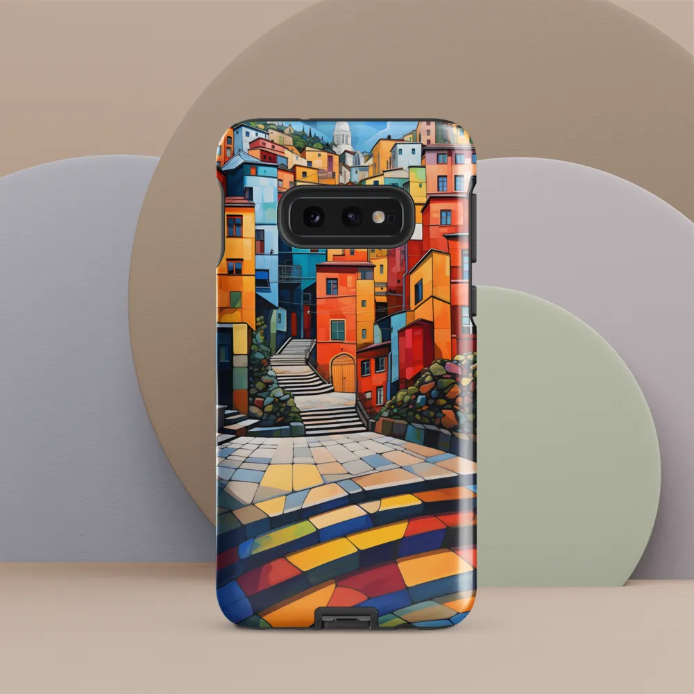 Vibrant Village: A Cubist Journey
