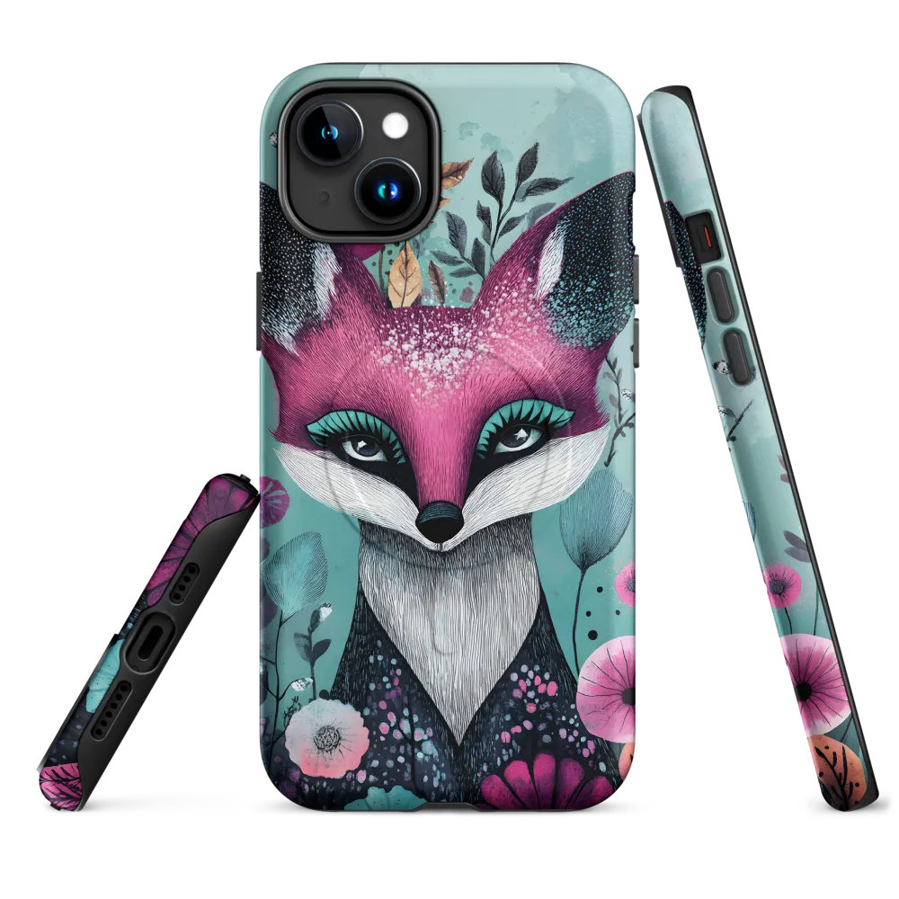 Whimsical Fox Among Blossoms | Phone Case |  15 Plus | MagSafe® Tough Case | Matte