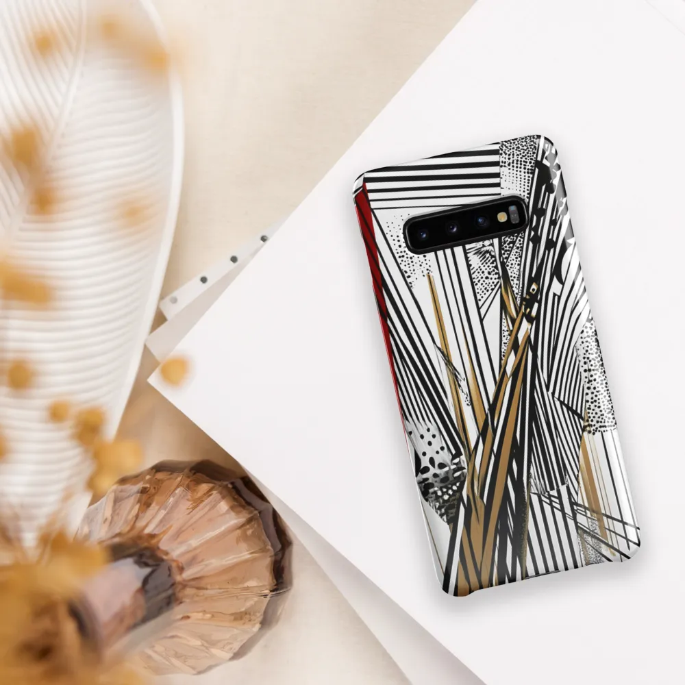 Dynamic Stripes: An Abstract Journey | Phone Case |  S10 Plus | Snap Case | Glossy