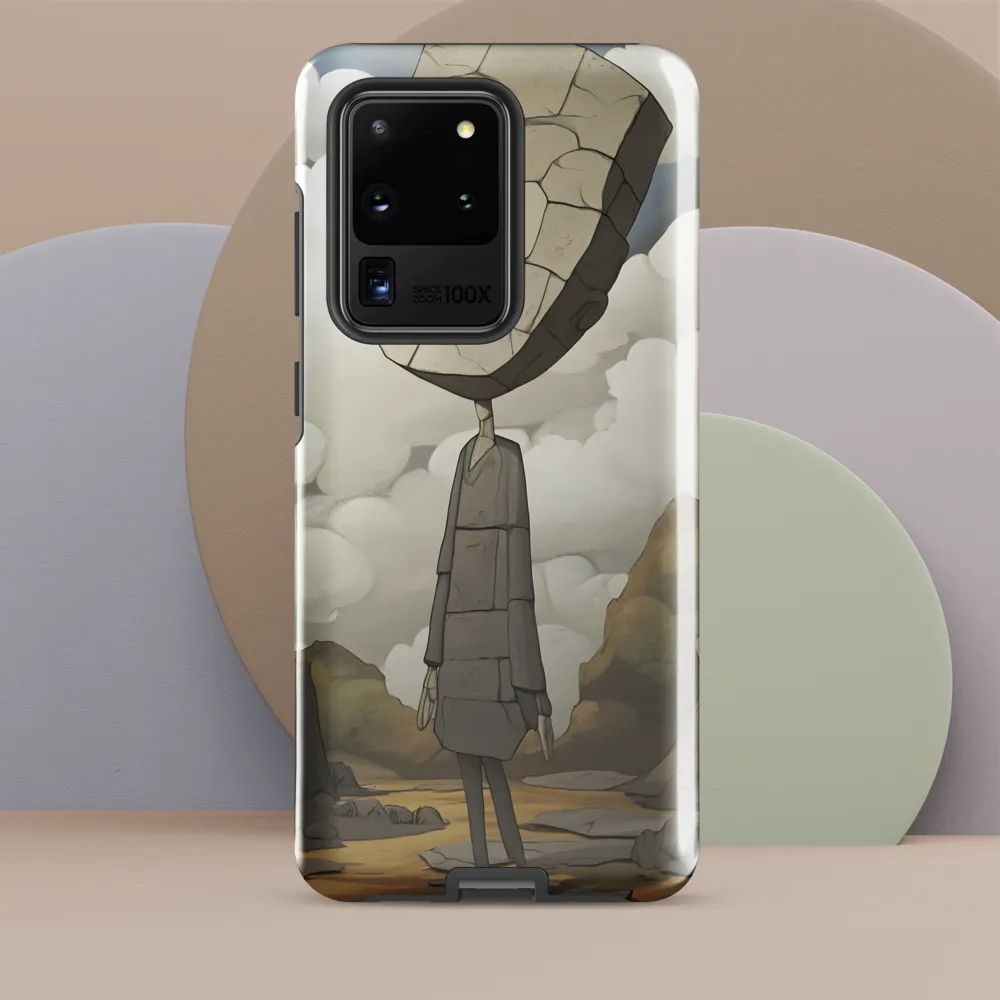 Whimsical Stone Figure in a Rocky Landscape | Phone Case |  S20 Ultra | Tough Case | Glossy