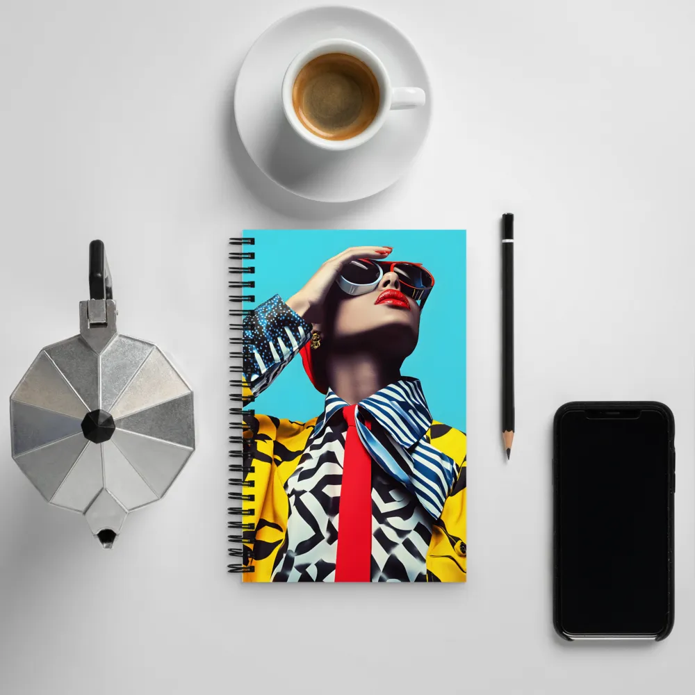 Chic Confidence in Bold Patterns | Spiral Notebook