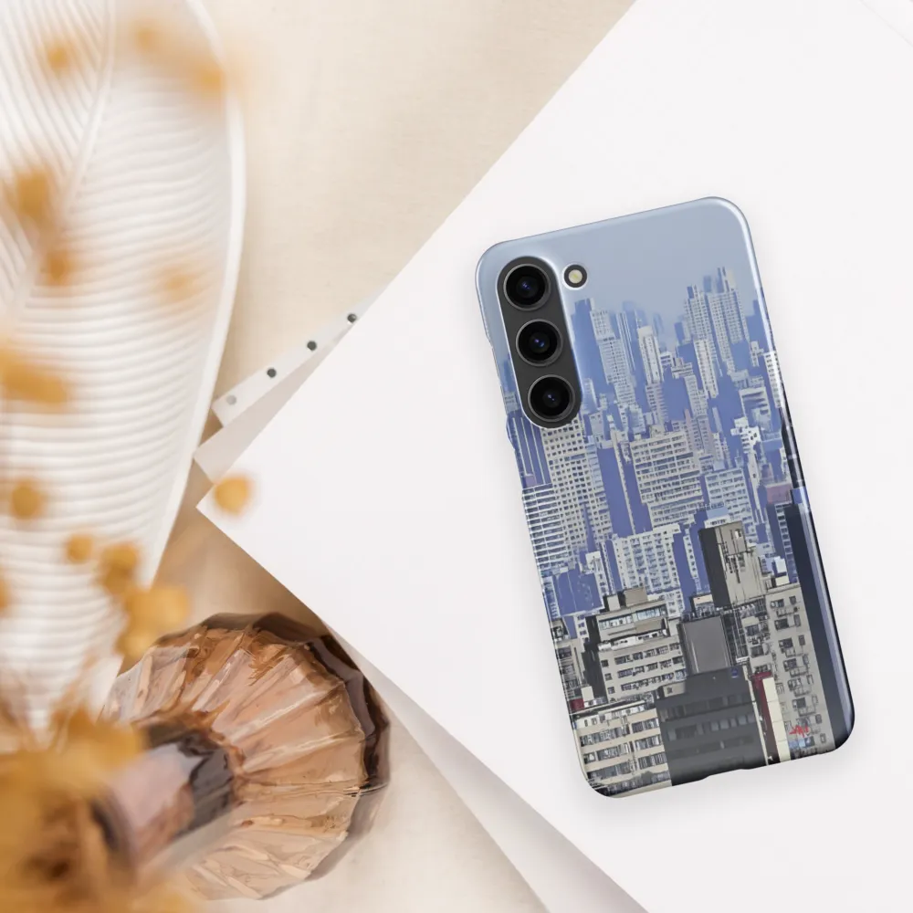 Urban Symphony: A Cityscape in Blues and Grays