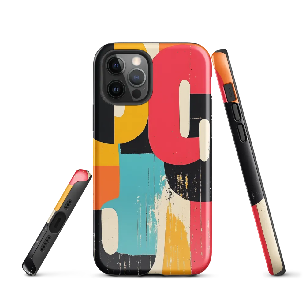 Colorful Curves: Numbers in Harmony | Phone Case |  12 Pro | Tough Case | Glossy