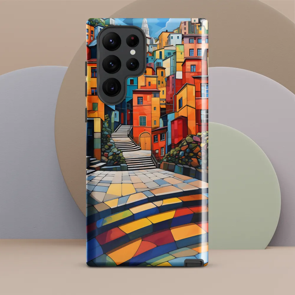 Vibrant Village: A Cubist Journey