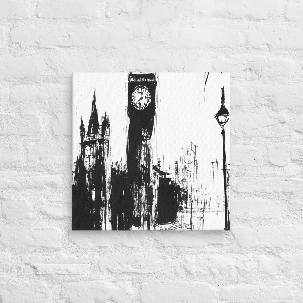 Clock Tower in Motion | Canvas | 18″×18″