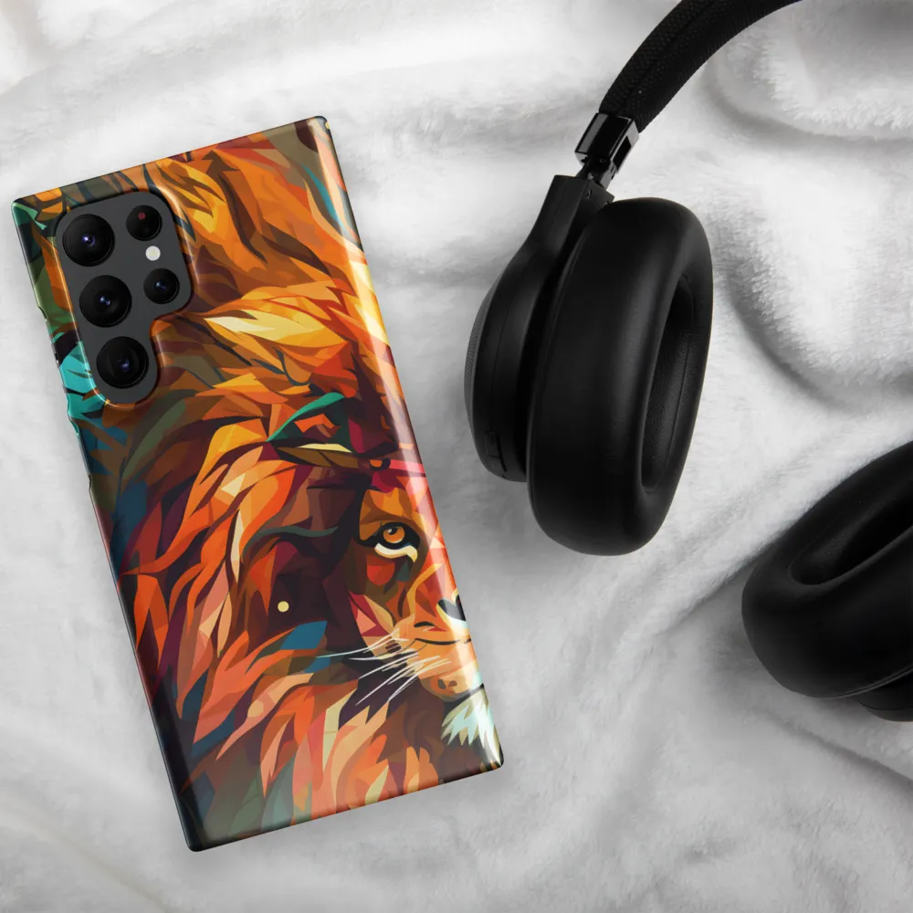 Majestic Gaze: The Polygonal Lion