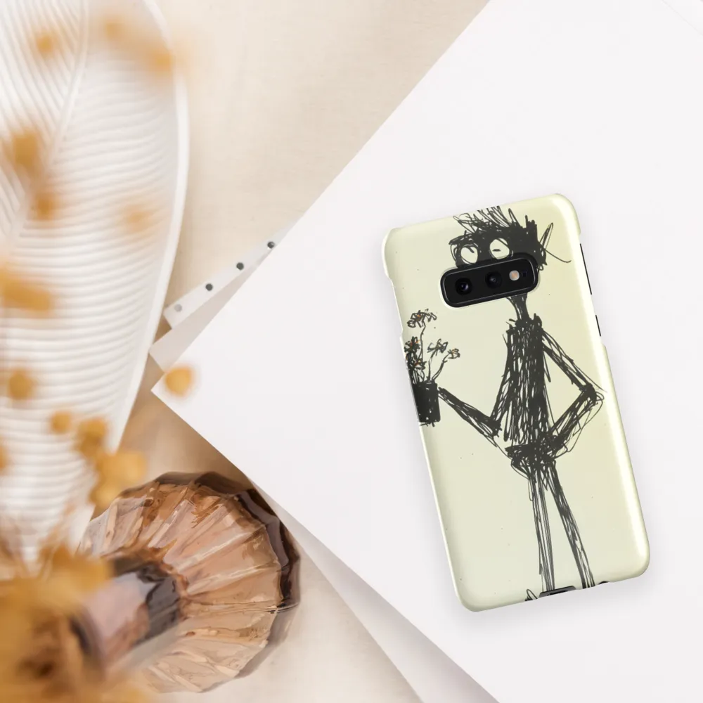 Whimsical Figure with Flowers