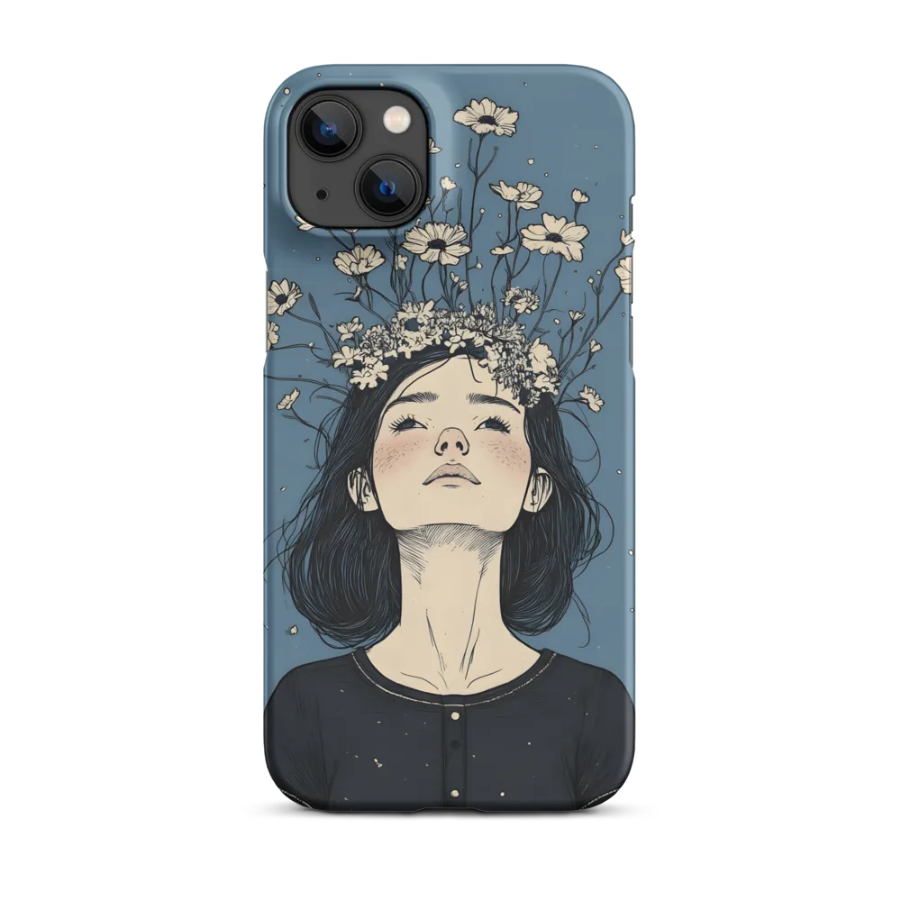 Floral Serenity: A Portrait of Tranquility | Phone Case |  14 Plus | Snap Case | Matte