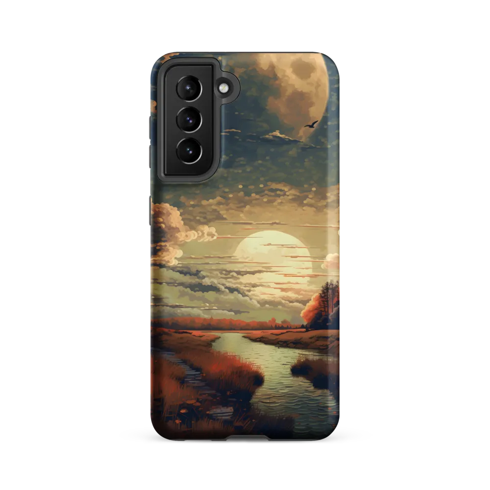 Whispers of Dusk: A Tranquil River Landscape