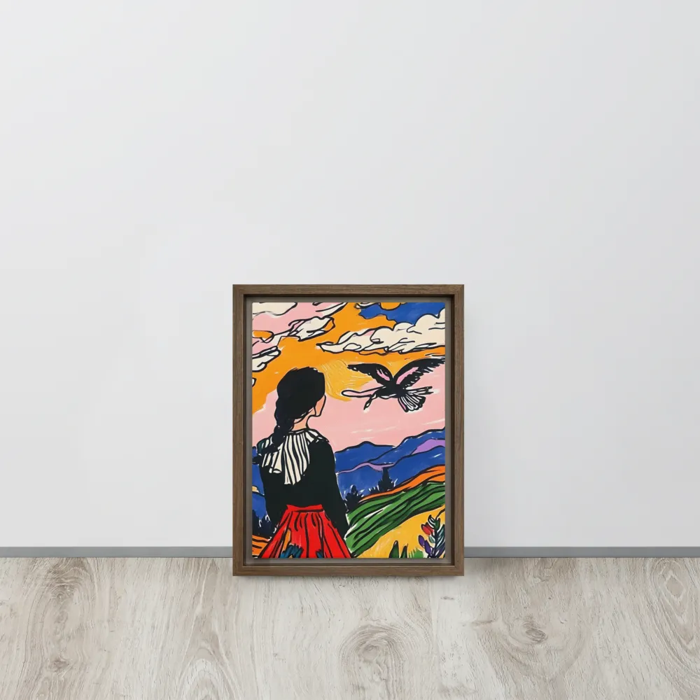 A Journey into Freedom | Canvas with Brown Frame | 9″×12″