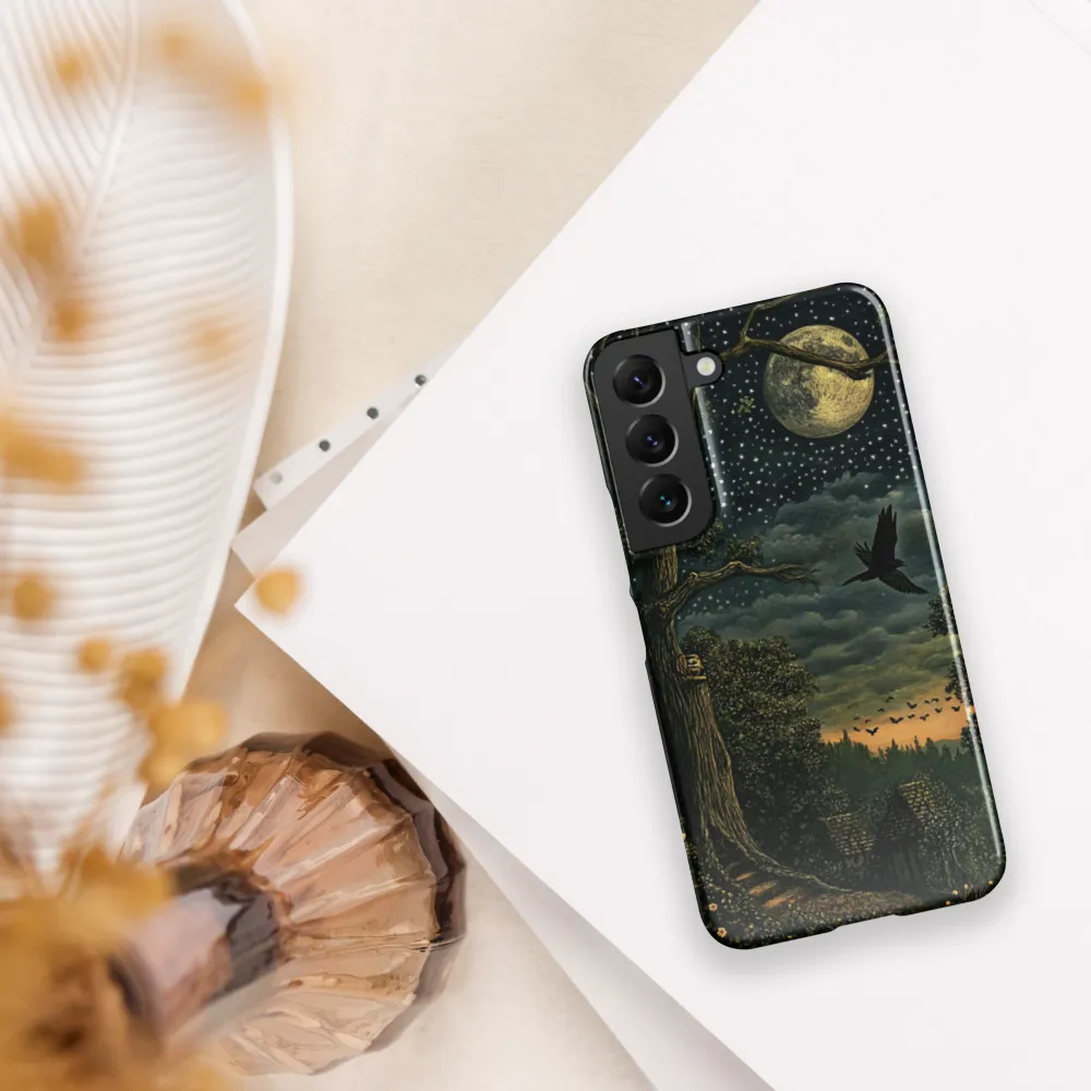 Mystical Nightscape Under the Full Moon | Phone Case |  S22 | Snap Case | Glossy