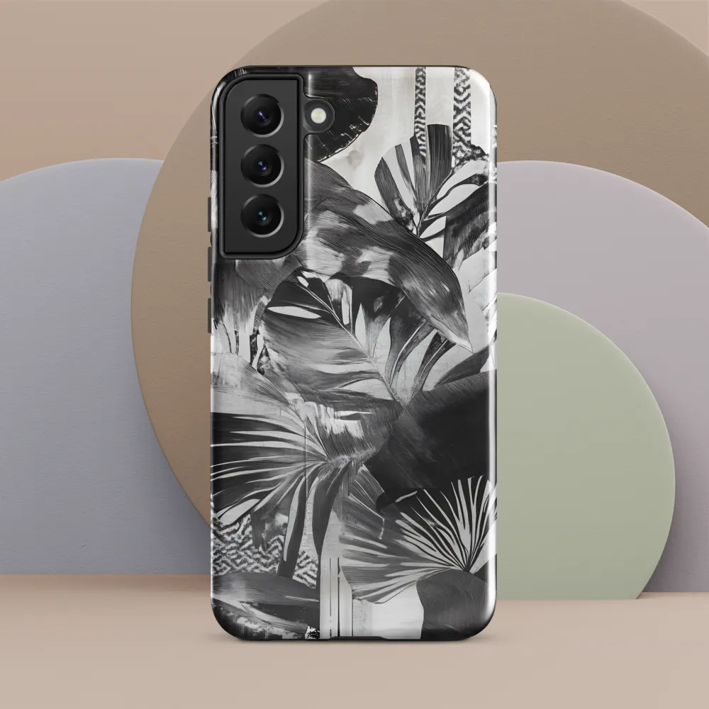 Monochrome Serenity in Tropical Foliage