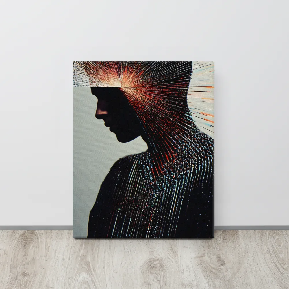 Radiant Reflection: An Abstract Journey of Thought | Canvas | 16″×20″