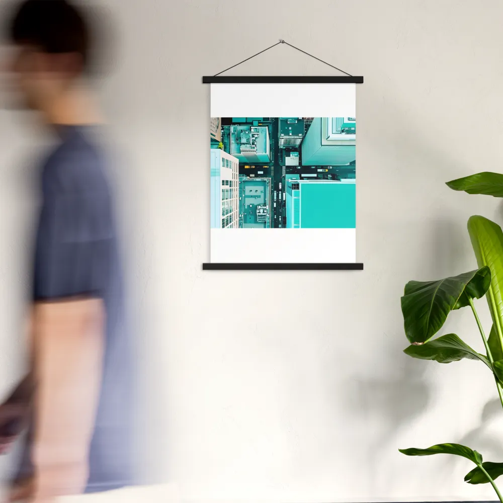 Urban Geometry: Aerial Perspective | Poster With Black Wood Hanger | 18″×24″