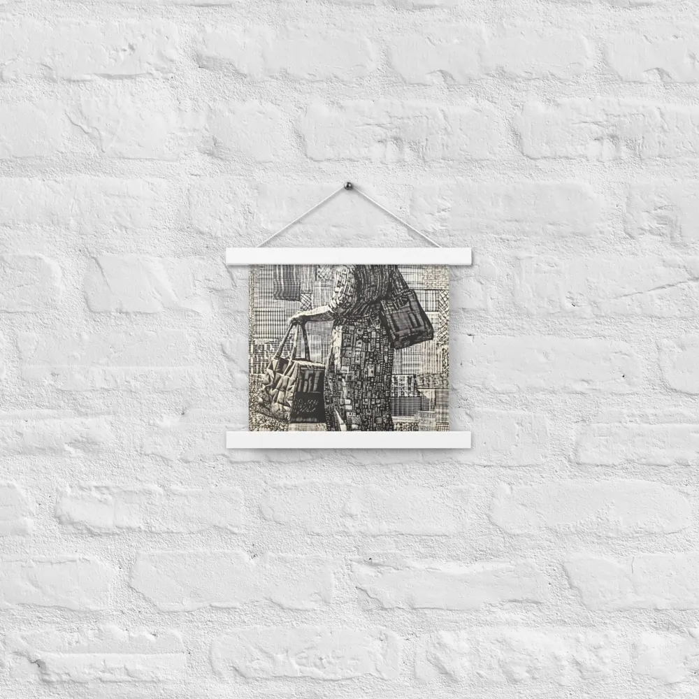 Urban Reflections: A Shopping Narrative | Poster With White Wood Hanger | 10″×10″