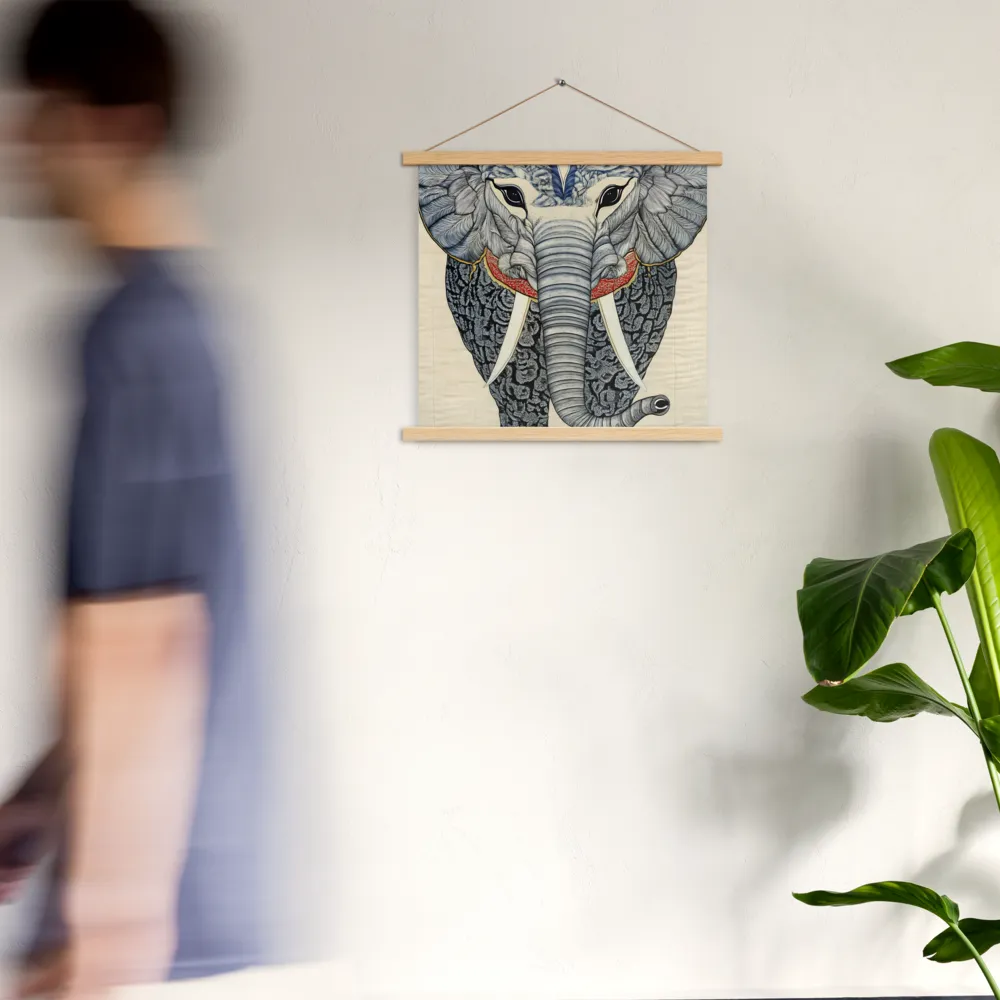 Majesty of the Elephant | Poster With Oak Wood Hanger | 18″×18″
