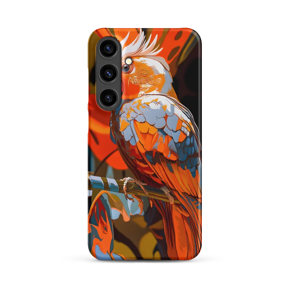 Orange Cockatoo on Tropical Perch