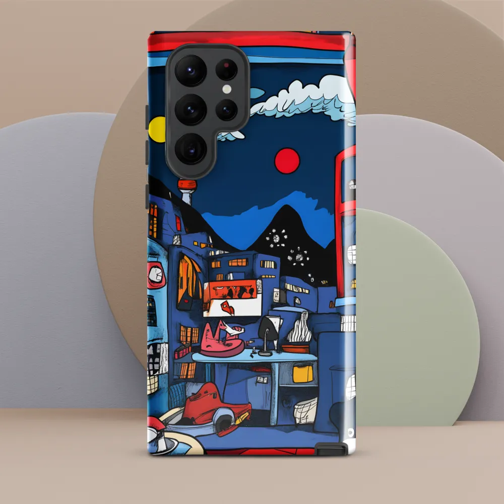 Whimsical Cityscape at Night