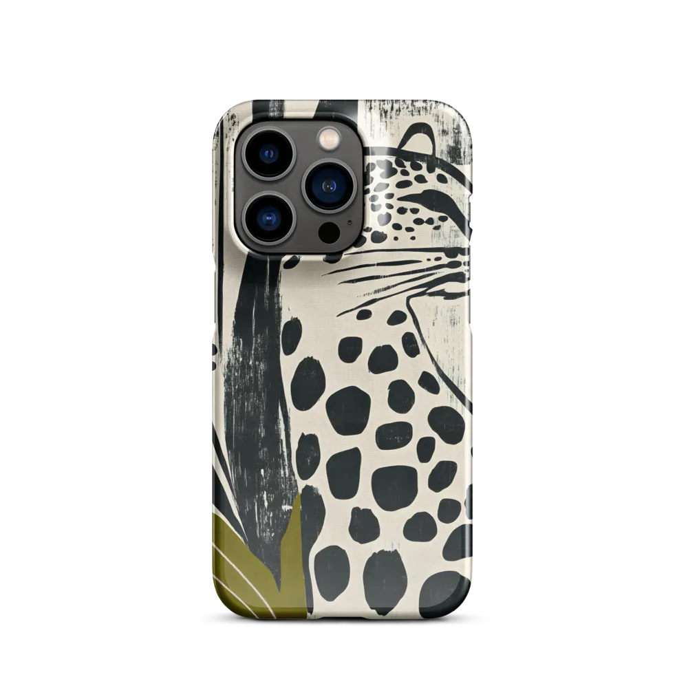 Leopard in Silhouette: A Modern Appeal | Phone Case |  14 Pro | Snap Case | Glossy