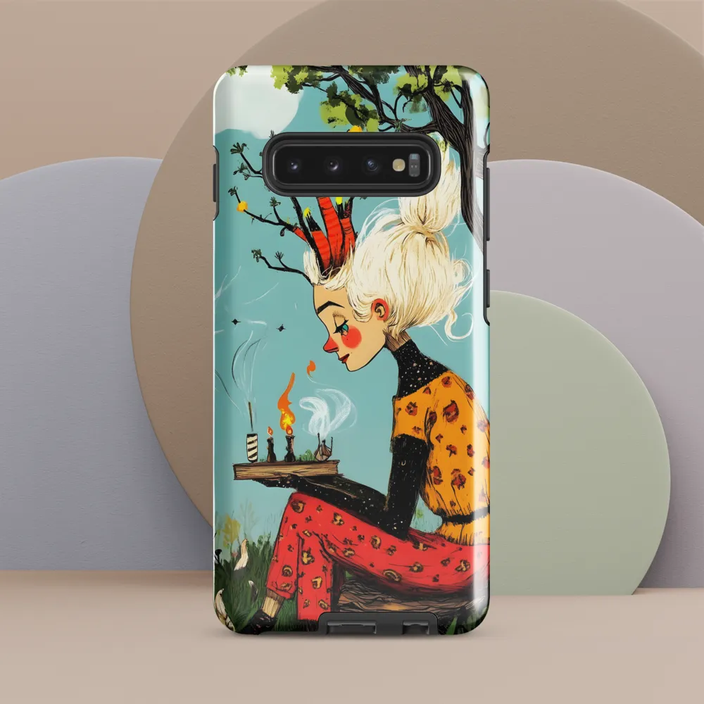 Whimsical Nature Girl | Phone Case |  S10 Plus | Tough Case | Glossy