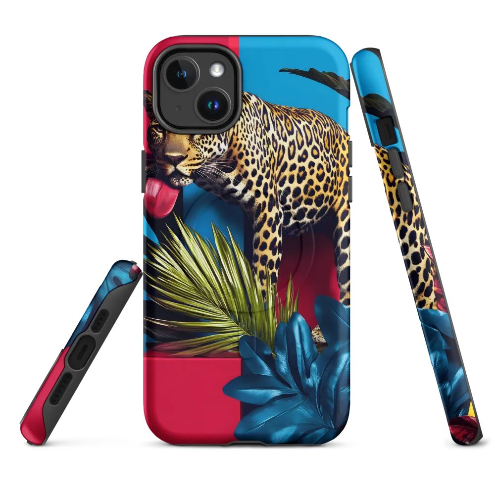 Playful Leopard in Vibrant Paradise