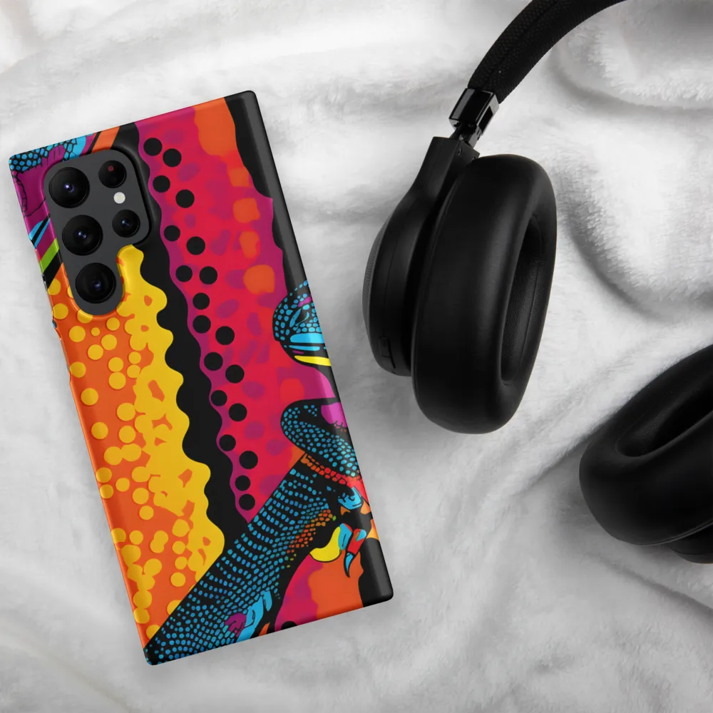 Colorful Encounters: The Playful Geckos | Phone Case |  S22 Ultra | Snap Case | Matte