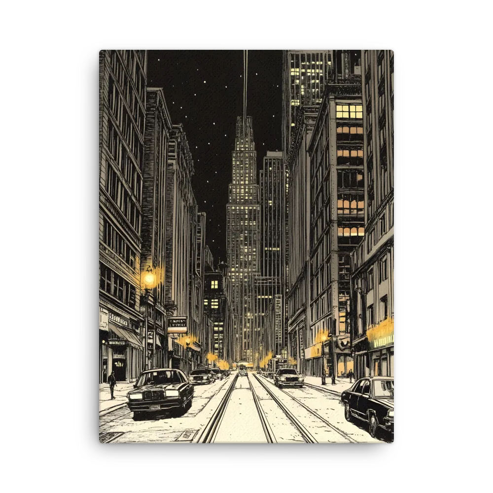 Whispers of the Night City | Thin Canvas | 24″×32″