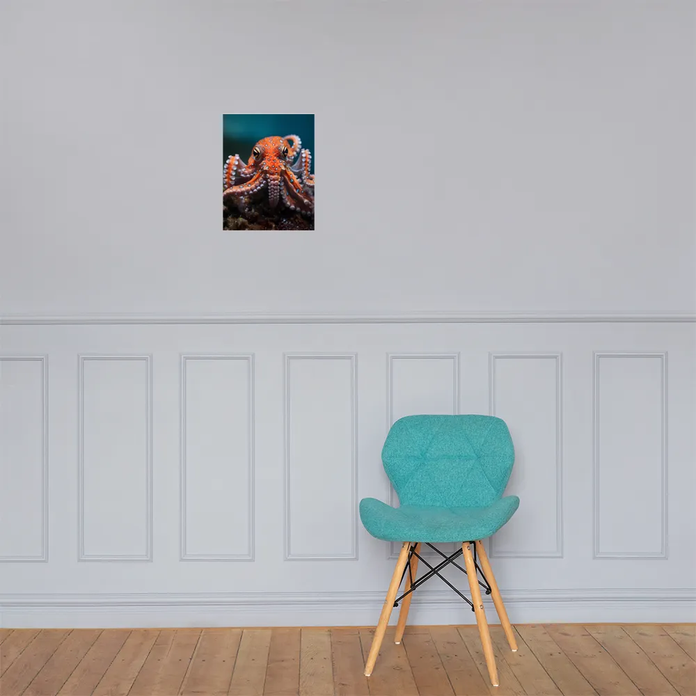 Curiosity of the Deep: The Orange Octopus | Poster | 11″×14″