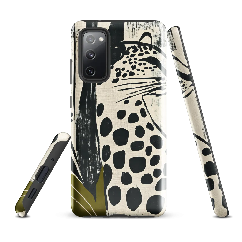 Leopard in Silhouette: A Modern Appeal | Phone Case |  S20 FE | Tough Case | Glossy