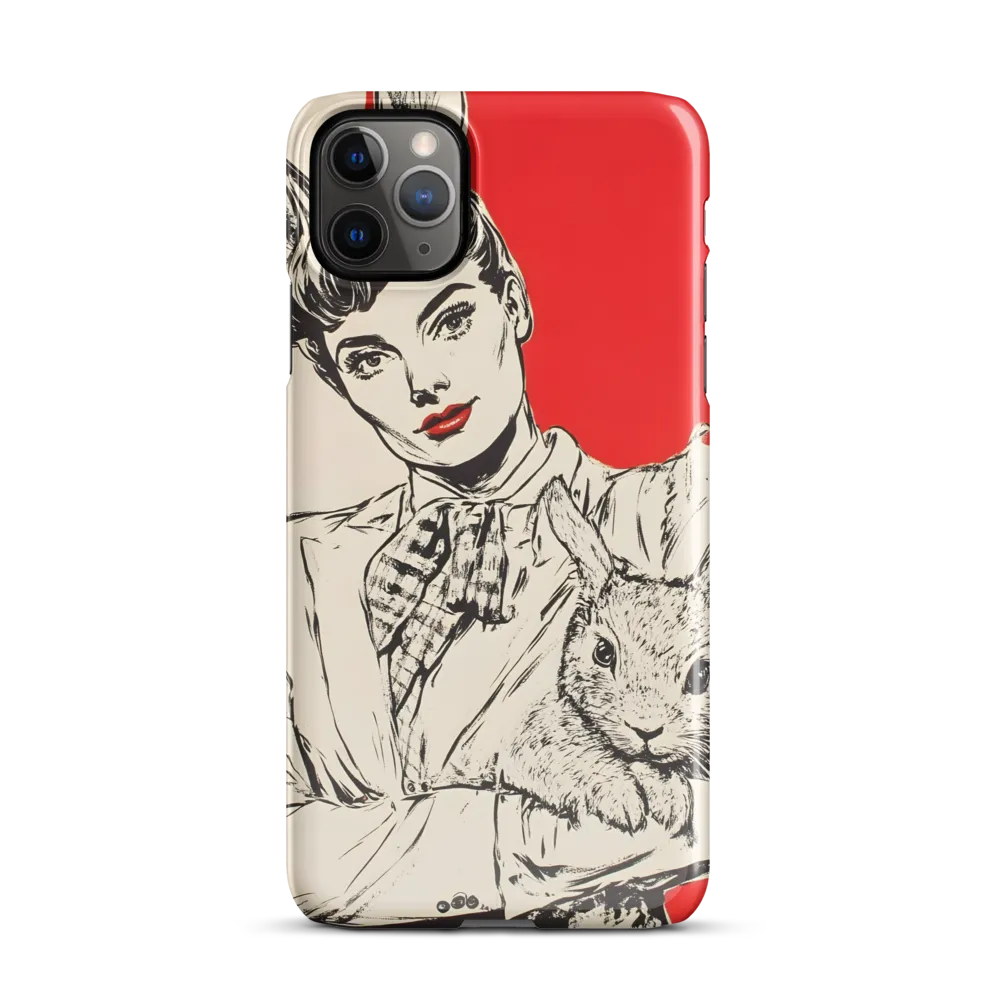 Whimsical Elegance: The Rabbit Lady | Phone Case |  11 Pro Max | Snap Case | Glossy