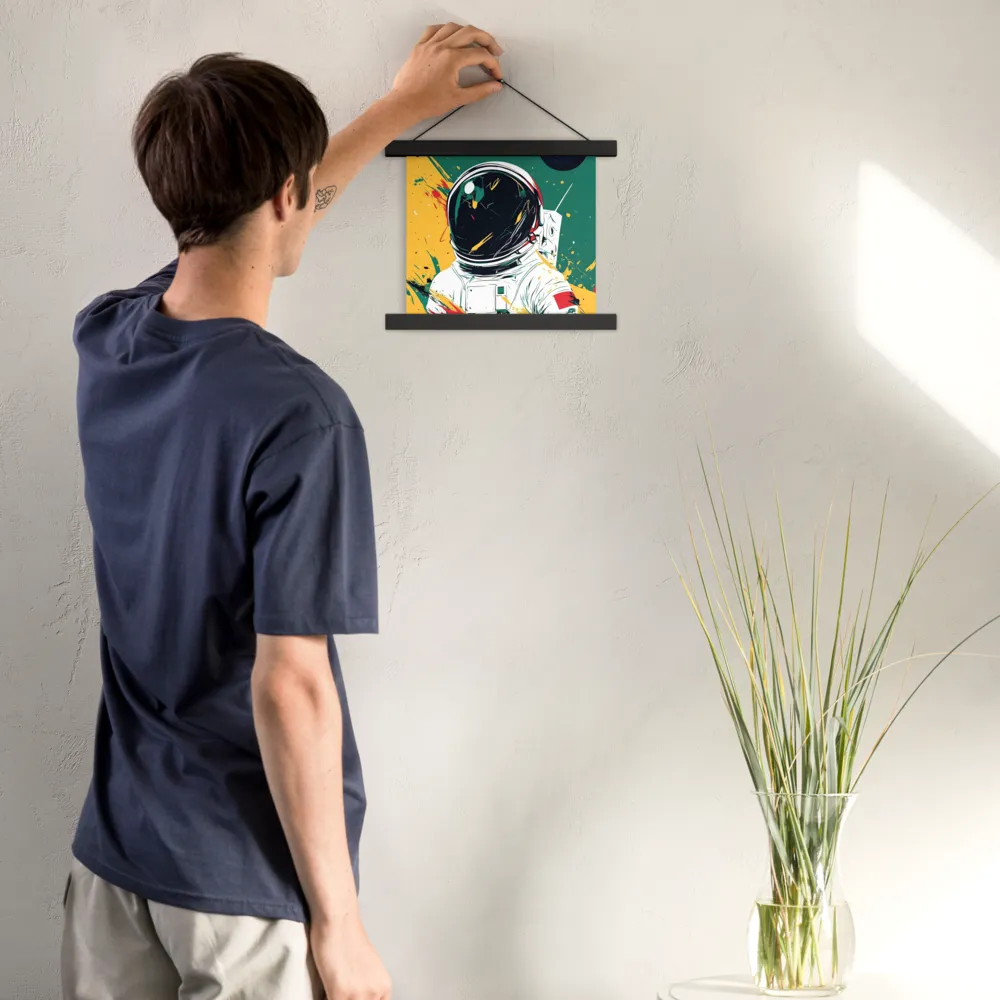 Galactic Explorer: A Modern Odyssey | Poster With Black Wood Hanger | 10″×10″