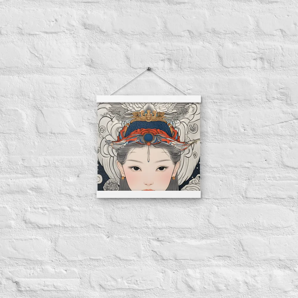 Serenity in Myth: A Traditional Portrait | Poster With White Wood Hanger | 12″×12″