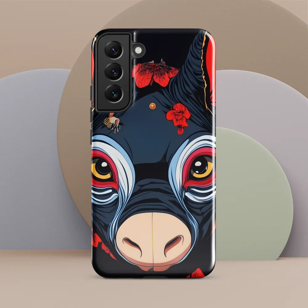 Mystical Bull with Floral Motifs